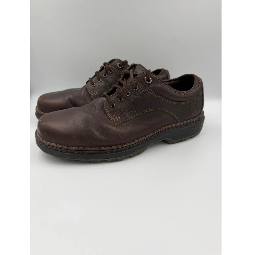Timberland Leather Shoes Madison Summit Mens 11.5 M Oxford Brown Lace Up Work